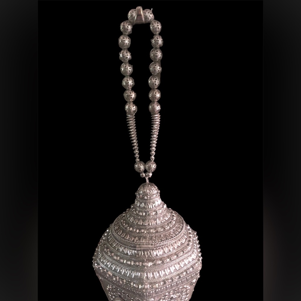 Deco Wedding Beaded Rhinestone Cocktail Party Fringe Ethnic Mini Bag Purse - Picture 4 of 6